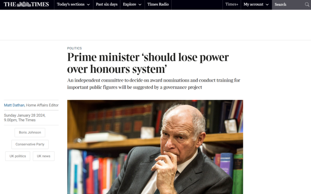 An article in The Times about the project's report.
